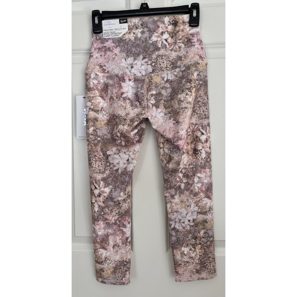 RBX Active High Waist Leggings Size Small Peach Tech Flex Workout Pants Capri - Picture 4 of 6